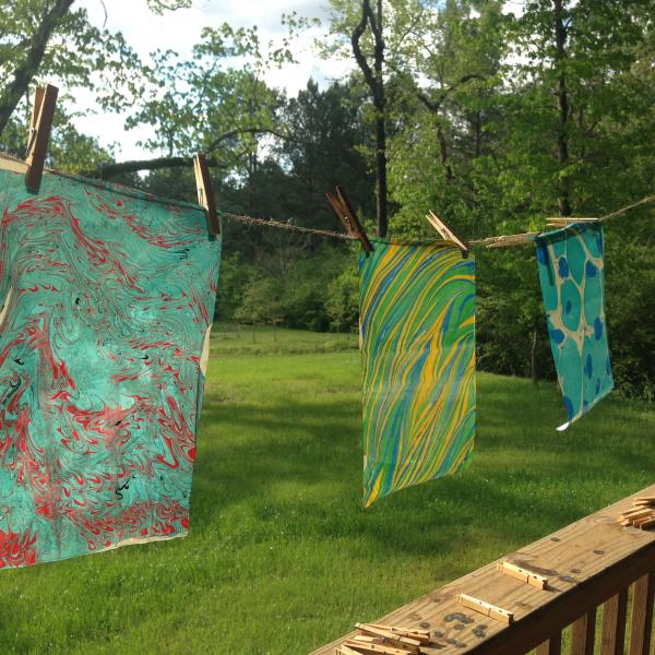 Image for event: Ebru Painting with Virginia Brasher