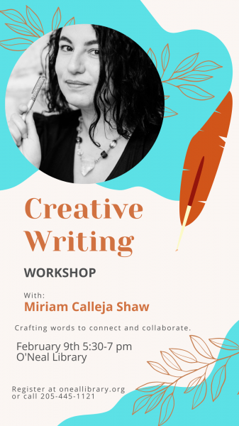 Image for event: Writing Workshop with Miriam Calleja